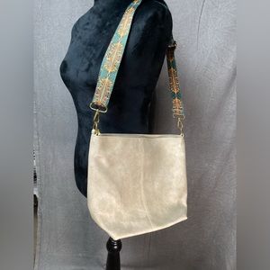 NWOT Faux Leather Hobo Crossbody Purse